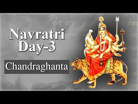 Unlock Courage and Peace: How to Worship Maa Chandraghanta on the Third Day of Navratri Maa Chandraghanta idol or painting for Navratri day 3.