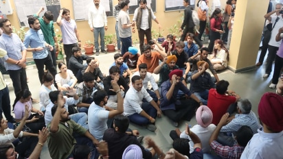 PU exam postponement notice on November 26, 2025, due to Senate election protest.